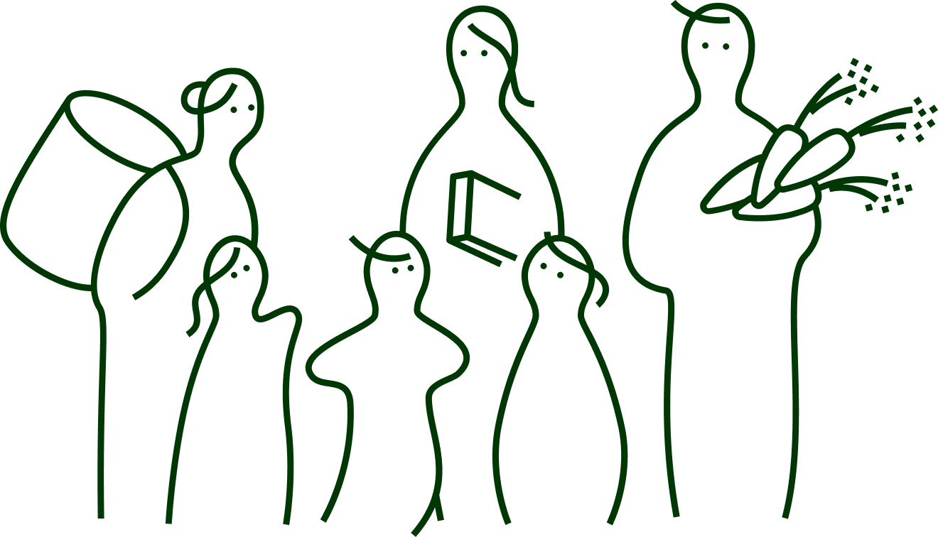 子育て支援に関わる人々のイラスト